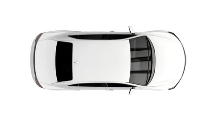 Car top view transparent background
