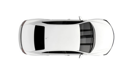 Car top view transparent background