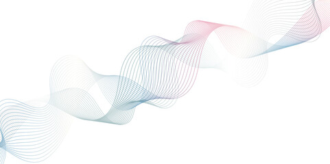 Abstract wave blend lines on transparent background. Design for banner, wallpaper, background and many more. Undulate Grey Wave Swirl, frequency sound wave, twisted curve lines with blend effect.	