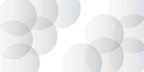 Abstract white geometric overlapping circle background with shadow. Vector circles template vector design. white background texture, Xmas, backdrop, lights, wallpaper design.	