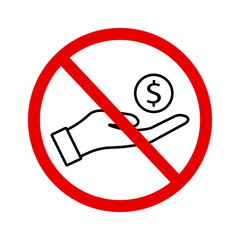 No money in saving account icon with flat style