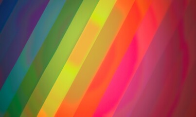 Diagonal rainbow stripes blurred background for creative projects.