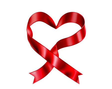 red ribbon heart
