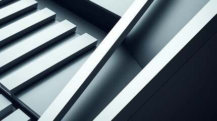 Fototapeta premium Abstract Composition of Intersecting Gray Rectangles