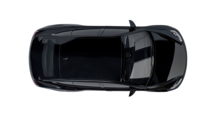 Car top view transparent background