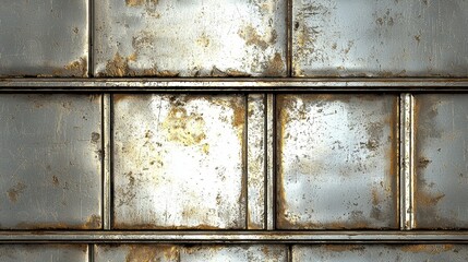 Grunge Metal Texture Weathered Steel Panels Industrial Background Rusty Metallic Surface