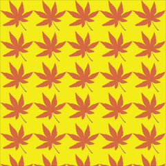 seamless pattern with autumn leaves