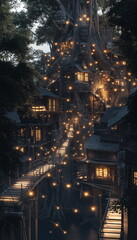 A forest tribe that lives among giant trees with r_004