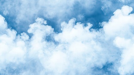 Obraz premium Abstract Blue Smoke Clouds Background Texture Ethereal Vapor Swirls Misty Design