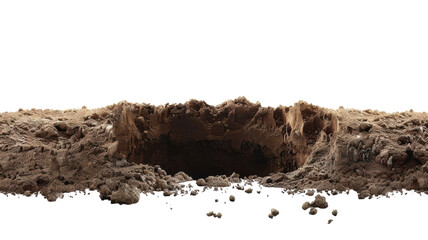 Earth Hole Isolated on White Background - Perfect for Educational Purposes and Environmental Studies transparent background