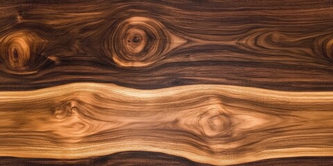 Obraz premium Stunning Walnut Wood Texture Showcase with Unique Grain Patterns and Rich Colors for Artistic and Design Inspiration