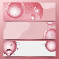 pink background with bubbles