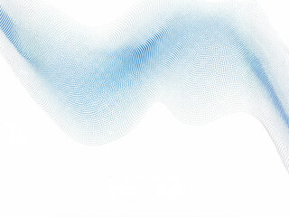 Abstract blue wave pattern on a white background, conveying a sense of calm and fluidity. Ideal for backgrounds, textures, or modern design projects