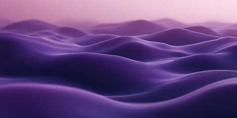 Obraz premium Purple Dreamscape: A mesmerizing abstract landscape of undulating hills, bathed in a soft purple glow, evokes a sense of tranquility and ethereal beauty.