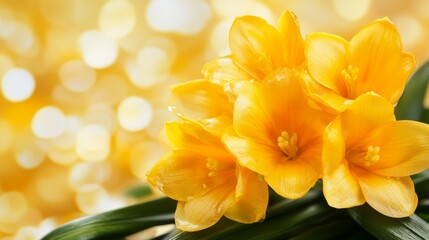 Radiant yellow flower closeup, a burst of vibrant color and intricate detail vivid