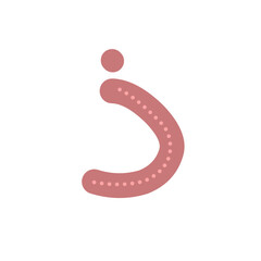Hand-drawn illustration of Hijaiyah letters 