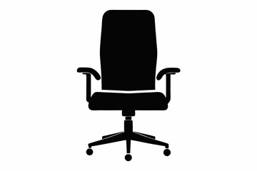 chair icon, office chair vector silhouette illustration 