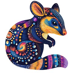 Obraz premium Colorful artistic representation of a small animal.
