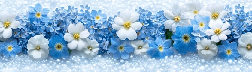 Soothing blue floral wallpapers, a serene backdrop for your devices 