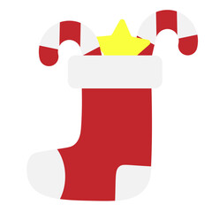 Christmas Sock, Star, Candy Cane 