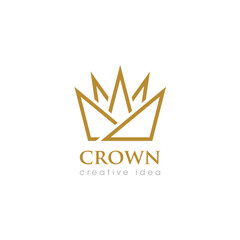 Creative Crown Concept Logo Design Template