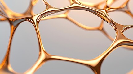 Gold abstract background idea. Abstract close-up of a golden, honeycomb-like structure with a smooth texture.