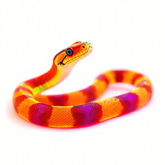 Fototapeta premium Bright Neon Snake. Year Of The Sanke. Colorful