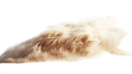 Stormy sand clouds with air waves on transparent background