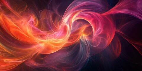 Vibrant abstract swirl of colors and light