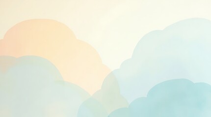 Obraz premium Pastel Cloudscape: A Dreamy Abstract Landscape