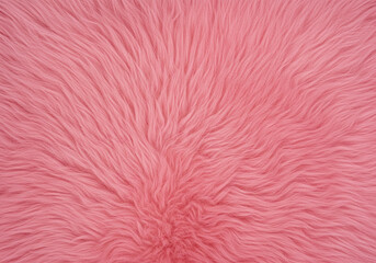 Fototapeta premium Pink sheepskin background. Fur pattern. Wool texture Sheepskin fur close-up.