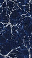 Abstract Neurological Network Deep Blue Mystery Intricate Branches Brain Cell Structure Intriguing Design