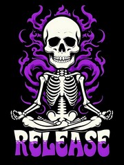 skeletons in animated deathly poster