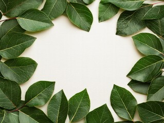 Natural Leaf Frame Creative Displays Studio Setting Photography Minimalist Close-Up Concept