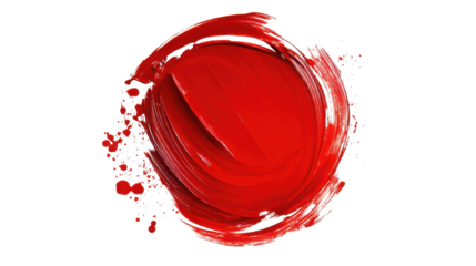 Abstract paint circle transparent background