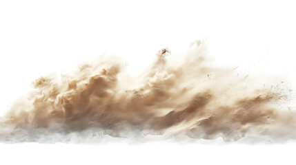Plakat Stormy sand clouds with air waves on transparent background