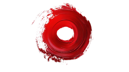 Abstract paint circle transparent background