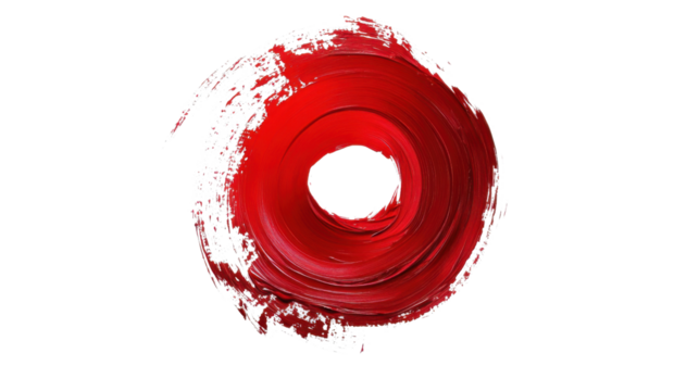 Abstract paint circle transparent background