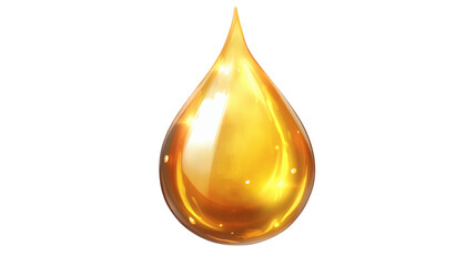 serum or cooking oil drop isolated on white transparent background