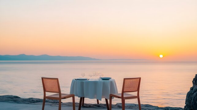 romantic sunset dinner by the sea - romantic escapes