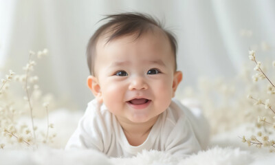 chubby smiling baby face