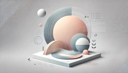 background with circles and lines