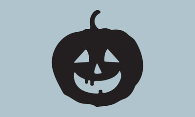 pumpkin fall Halloween silhouette vector illustration-pumpkin fall T-shirt design, Vector typography for posters, stickers, Cutting Cricut and Silhouette,  file, banner, card Templet, flyer and