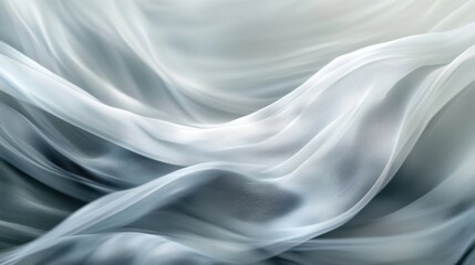 Obraz premium Abstract flowing grey silk fabric background texture.