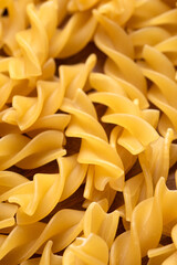 Sfondo di fusilli, formato di pasta italiana 