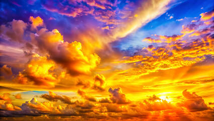 Naklejka premium 幻想的な雲の背景