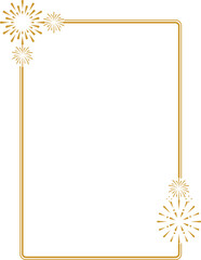 Monoline New Year Fireworks Frame