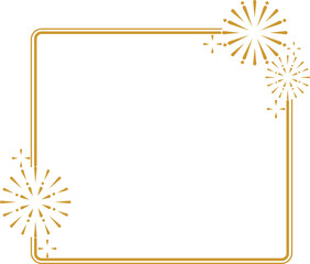 Monoline New Year Fireworks Frame