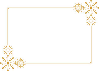 Monoline New Year Fireworks Frame