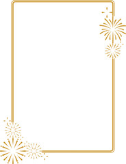 Monoline New Year Fireworks Frame